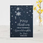 Moderne Schneegenerine - Weihnachten im Gesetz Karte (Gelbe Blume)