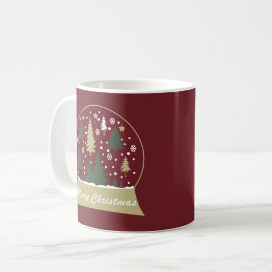 Moderne Schneeglobe Kaffeetasse (Vorderseite Links)