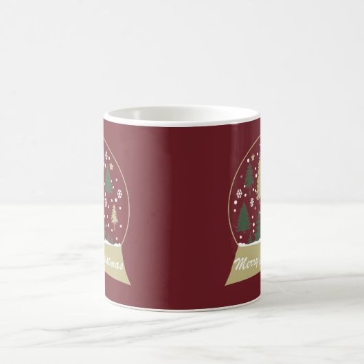 Moderne Schneeglobe Kaffeetasse (Mittel)