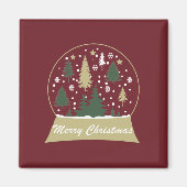 Moderne Schneeglobe Magnet (Vorne)