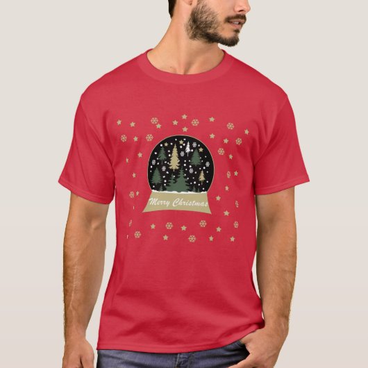 Moderne Schneeglobe T-Shirt (Vorderseite)