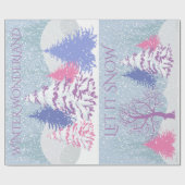 Moderne Schneehochbaum-ÄNDERFARBE Geschenkpapier (Flach)