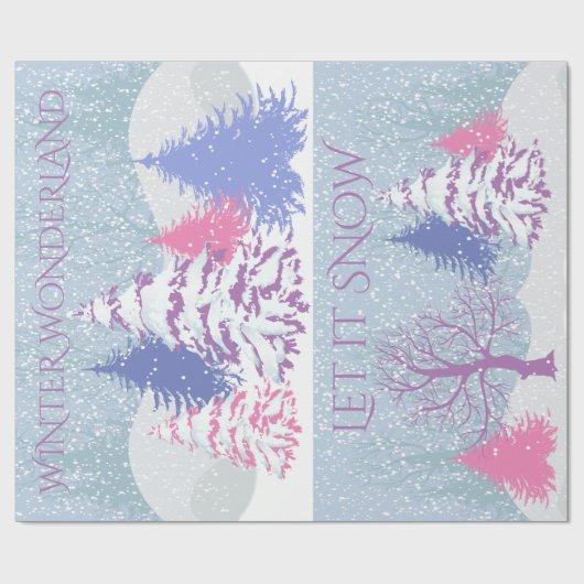 Moderne Schneehochbaum-ÄNDERFARBE Geschenkpapier (Flach)