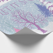 Moderne Schneehochbaum-ÄNDERFARBE Geschenkpapier (Ecke)