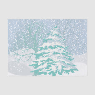 Moderne Schneehochbaum-ÄNDERFARBE Seidenpapier