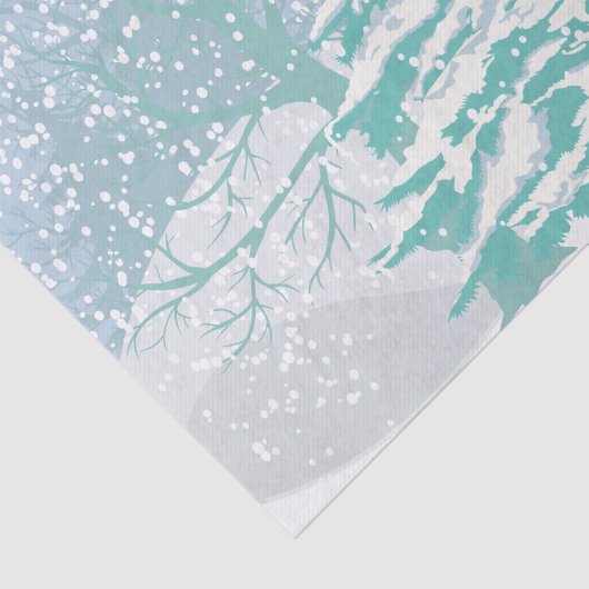 Moderne Schneehochbaum-ÄNDERFARBE Seidenpapier (Ausschnitt)