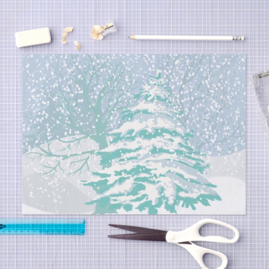 Moderne Schneehochbaum-ÄNDERFARBE Seidenpapier (Handwerk)