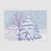 Moderne Schneehochbaum-ÄNDERFARBE Seidenpapier (Vorderseite)