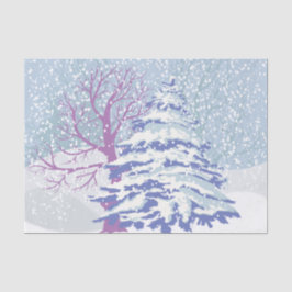 Moderne Schneehochbaum-ÄNDERFARBE Seidenpapier