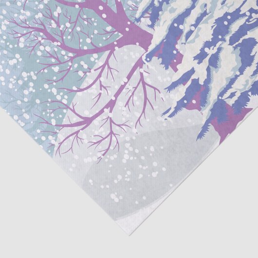 Moderne Schneehochbaum-ÄNDERFARBE Seidenpapier (Ausschnitt)