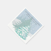 Moderne Schneehochbaum-ÄNDERFARBE Serviette (Ecke)