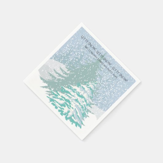 Moderne Schneehochbaum-ÄNDERFARBE Serviette (Ecke)