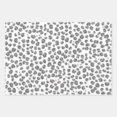 Moderne Schneeleopard Schwarz-weiße Tierdrucke Geschenkpapier Set (Vorderseite 3)