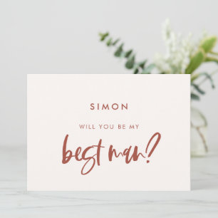 Moderne Schneepink Trauzeuge-Karte Einladung