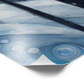 Moderne Schneewaldlandschaft Fotodruck (Ecke)