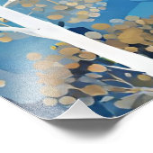 Moderne schneeweiße blaue Winterwälder Fotodruck (Ecke)