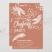 Moderne, schneeweiße Kiefernäste Einladung (Vorne/Hinten)