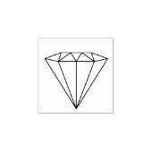 Moderne Schneide Diamant Edelstein Kontur Gummistempel (Prägung)