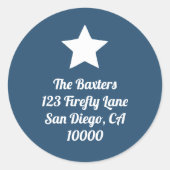 Moderne Schnitte Tiefblaue Aufkleber (Vorderseite)