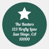 Moderne Schnitte Tiefe Grün Aufkleber (Vorderseite)