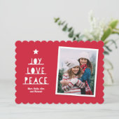 Moderne Schnittreserve Feiertagskarte (Stehend Vorderseite)