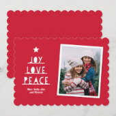 Moderne Schnittreserve Feiertagskarte (Vorne/Hinten)