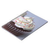 Moderne Schokoladen-kleine Kuchen besprühen Notizblock (Linke Seite)