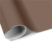 Moderne Schokoladenbraune Einfarbige Farbe Geschenkpapier (Rolleneckpunkt)