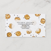 Moderne Schokoladenkekse mit einem Aquarellmuster Visitenkarte (Rückseite)