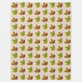 Moderne schöne Bay-Blätter Fleecedecke (Vorderseite)