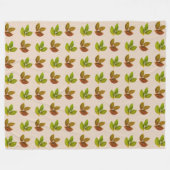 Moderne schöne Bay-Blätter Fleecedecke (Vorderseite (Horizontal))