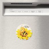 Moderne, schöne Bienenblume Magnet (In Situ (Geschirrspüler))