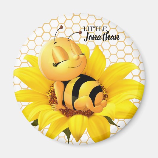 Moderne, schöne Bienenblume Magnet (Vorne)