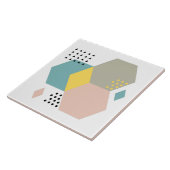 Moderne schöne farbenfrohe geometrische mädchenbla fliese (Seite)