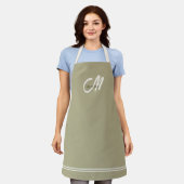 Moderne schöne Monogramm-Initiale Schürze (Getragen)