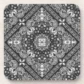 Moderne schöne Schwarz-Weiß-Muster Zuhause Getränkeuntersetzer (Vorderseite)
