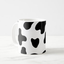 Moderne schöne schwarze und weiße Kuh Kaffeetasse