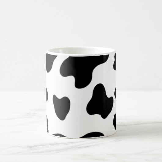 Moderne schöne schwarze und weiße Kuh Kaffeetasse (Mittel)