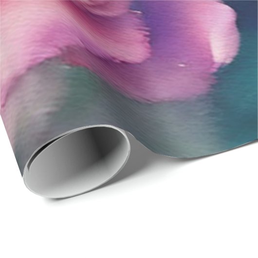 Moderne schöne Wasserfarben Rosensammlung Geschenkpapier (Rolleneckpunkt)