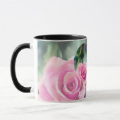 Moderne schöne Wasserfarben Rosensammlung Tasse (Links)