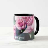 Moderne schöne Wasserfarben Rosensammlung Tasse (VorderseiteRechts)