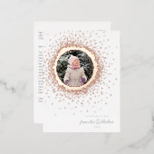 Moderne schöne Winterschneedecke Postkarte (Vorderseite/Rückseite)