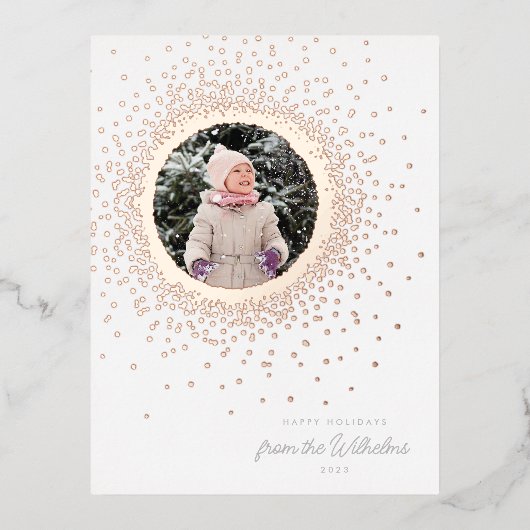 Moderne schöne Winterschneedecke Postkarte (Vorderseite)