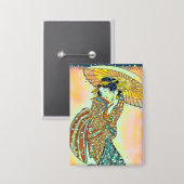 Moderne Schönheit in einem Schneesturm, Chroma-Ver Button (Vorderseite/Rückseite)