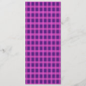Moderne Schönheit Makeup Lila Pink Gingham Menü Menükarte (Rückseite)