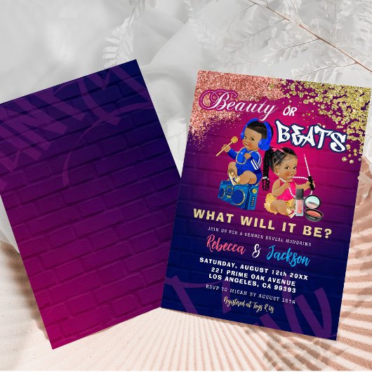 Moderne Schönheit oder Beats Gender-Aufdeckung Einladung