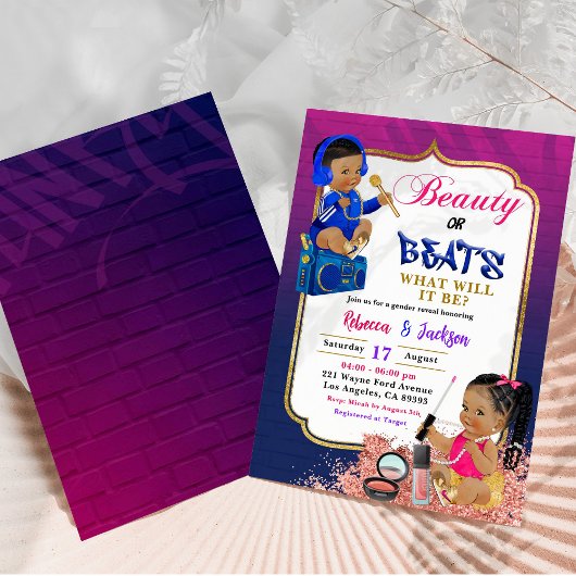 Moderne Schönheit oder Beats Gender-Aufdeckung Einladung