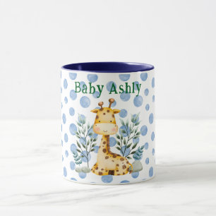 Moderne Schönheit Orange Giraffe mit Namen Kaffeet Tasse