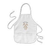 Moderne Schönheit Pastell Pink Bunny mit Namen Kinderschürze (Vorne)