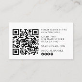 Moderne Schönheits-Make-up-Artist- QR-Code mit eig Visitenkarte (Rückseite)